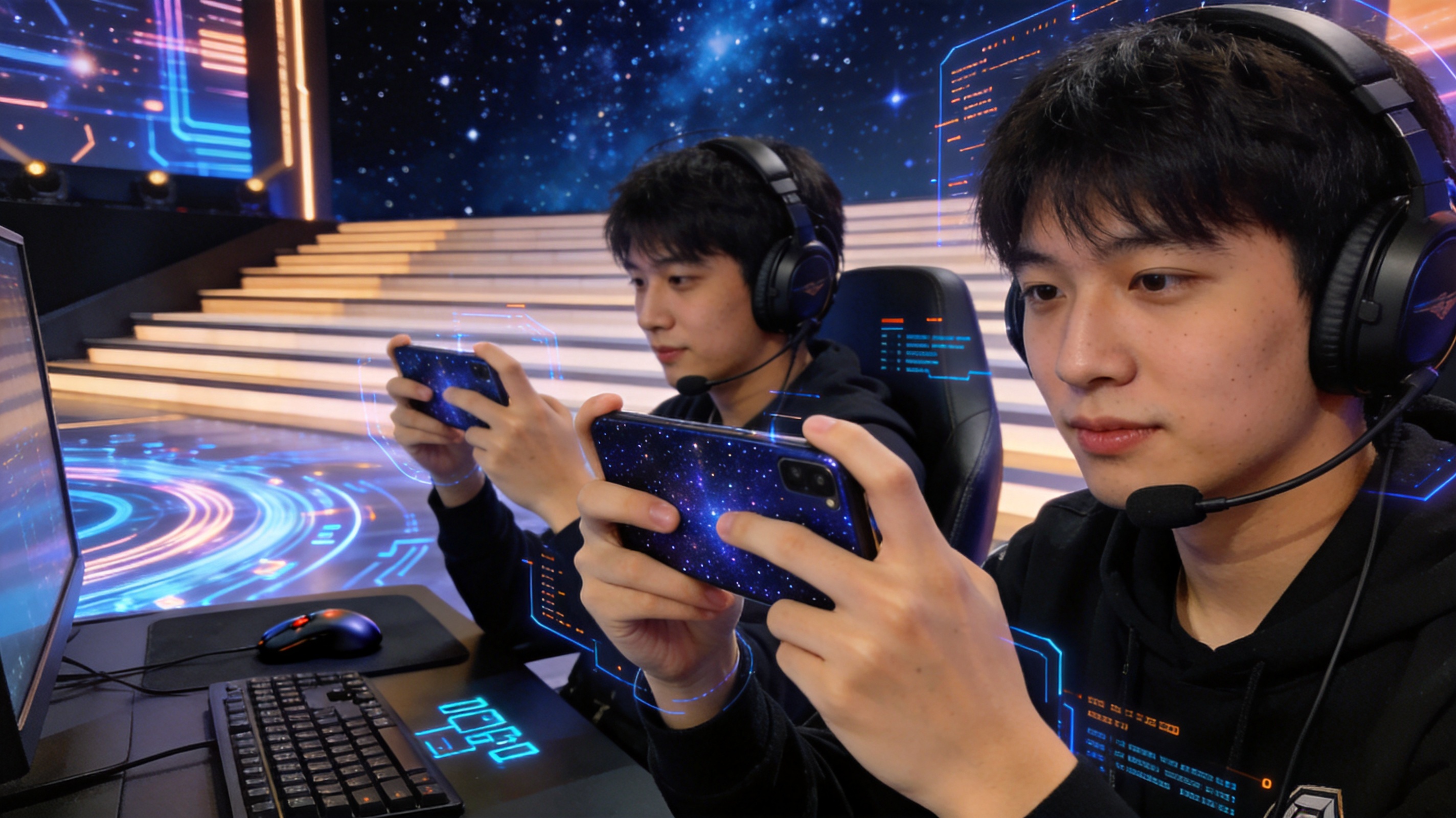 星空手机网页版电竞赛事舞台与战队竞技现场